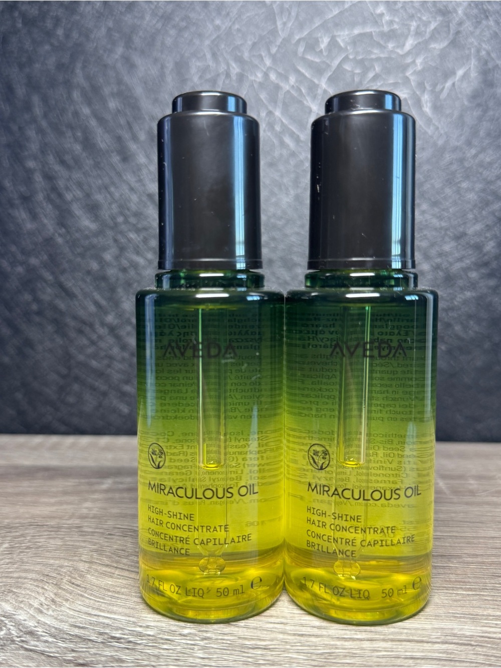 2x Aveda Miraculous Oil High-Shine Hair Concentrate 50ml Each
